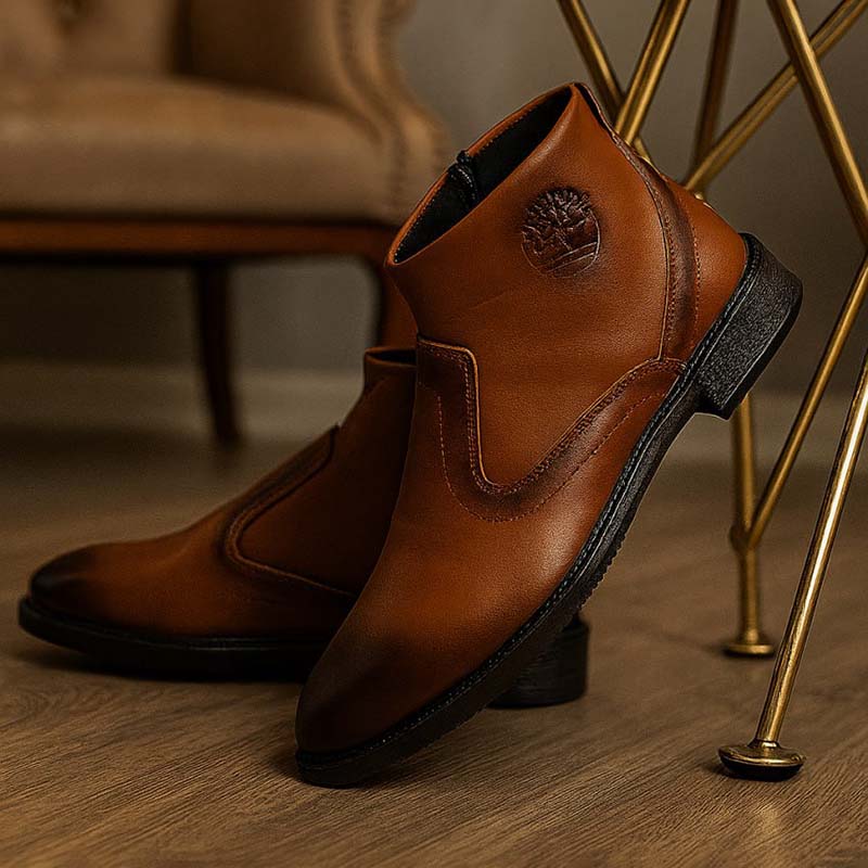 نیم بوت مردانه عسلی مدل Radvin